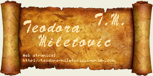 Teodora Miletović vizit kartica